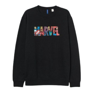 Original Marvel H*M Black Premium Crewneck for Men and Women | Shopee ...