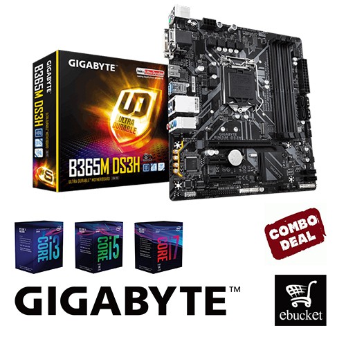 Gigabyte B365M DS3H Ultra Durable LGA 1151 MATX Motherboard + INTEL