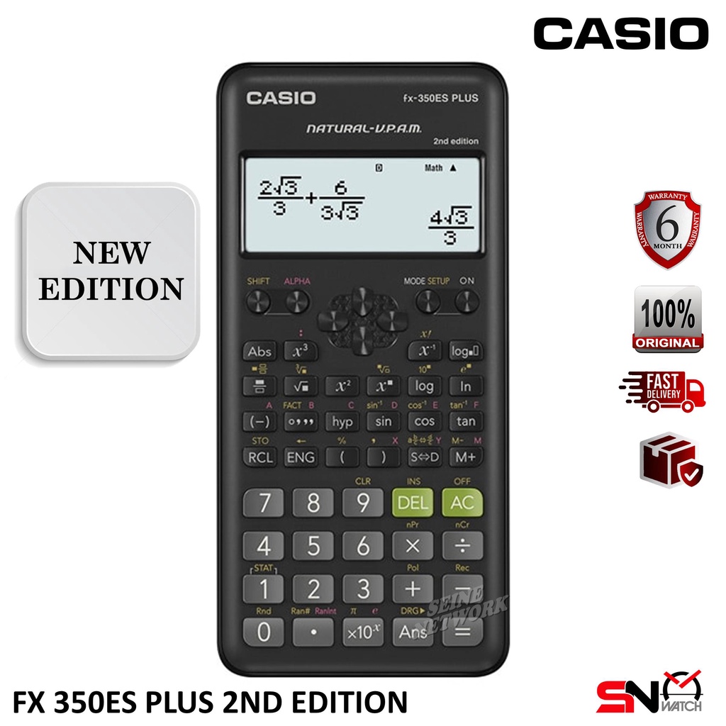 Multi Function Scientific Calculator CASIO Calculator FX 350ES PLUS FX 350ES PLUS 2 FX 350ES PLUS 2ND EDITION Shopee Malaysia