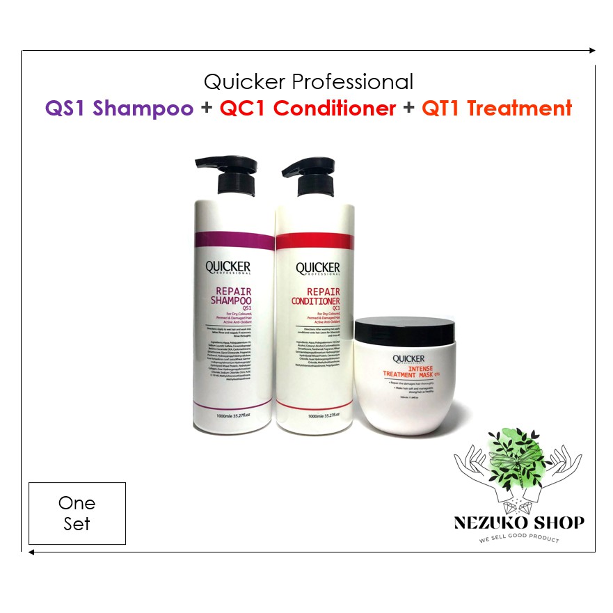 QUICKER PROFESSIONAL - COMBO SET (SHAMPOO CONDITONER COOLING EFFECT ...