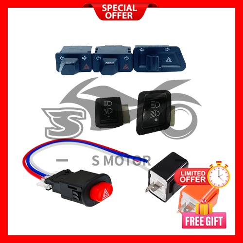 SUIS SWITCH DOUBLE SIGNAL 3 MODE HI LOW HI/LO SUIS SWITCH LIGHT HONDA ...