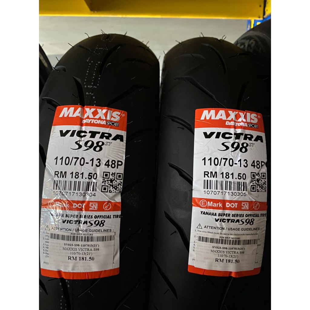 Tayar Tubeless Maxxis Victra S98 F1 motorcycle SCOOTER NMAX NVX155 Tyre ...