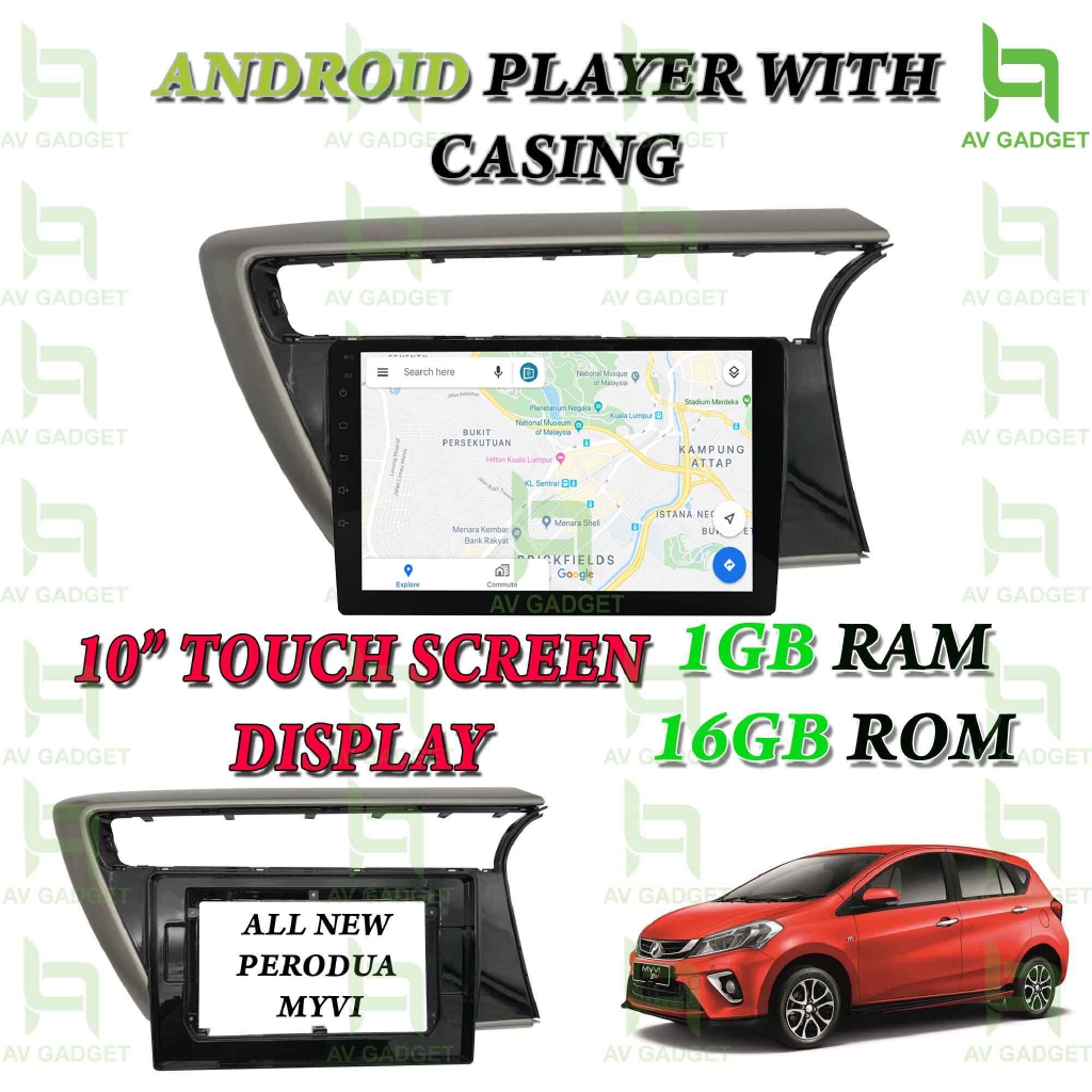 [Free Reverse Camera] Perodua Myvi 2018 Lenco 10"Car Android Player IPS