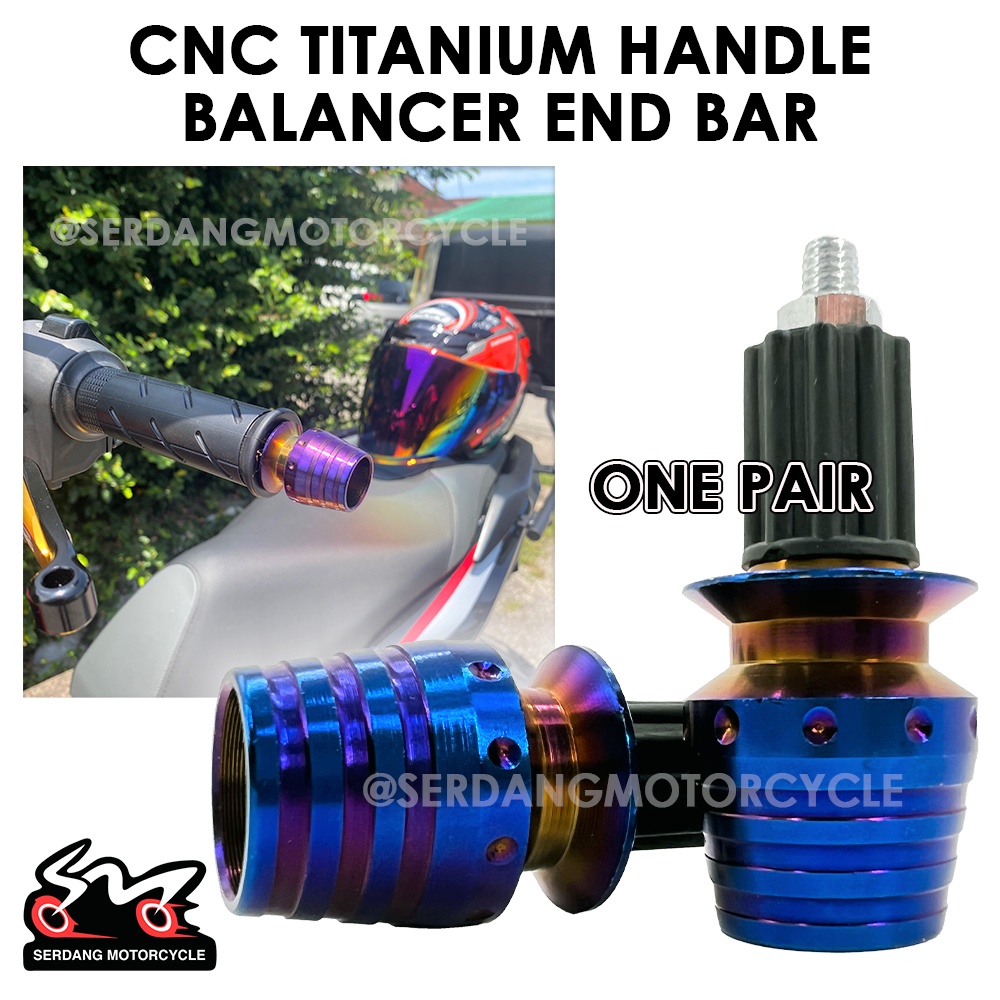 Universal CNC Titanium Motorcycle Handle Balancer End Grip Plug [1 Pair ...