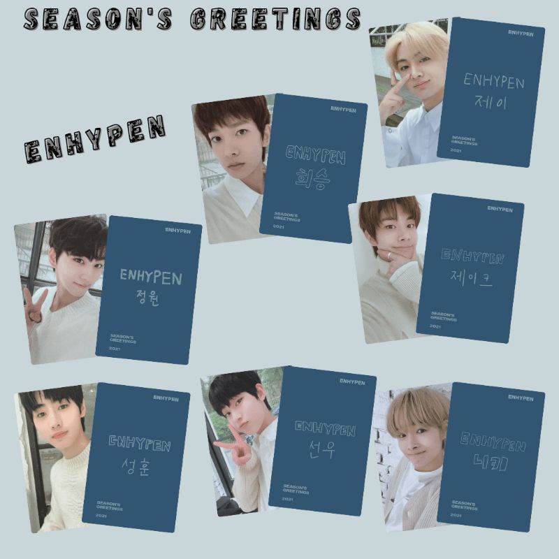 Enhypen Seasons Greeting Photocard Set (unofficial) Shopee Malaysia