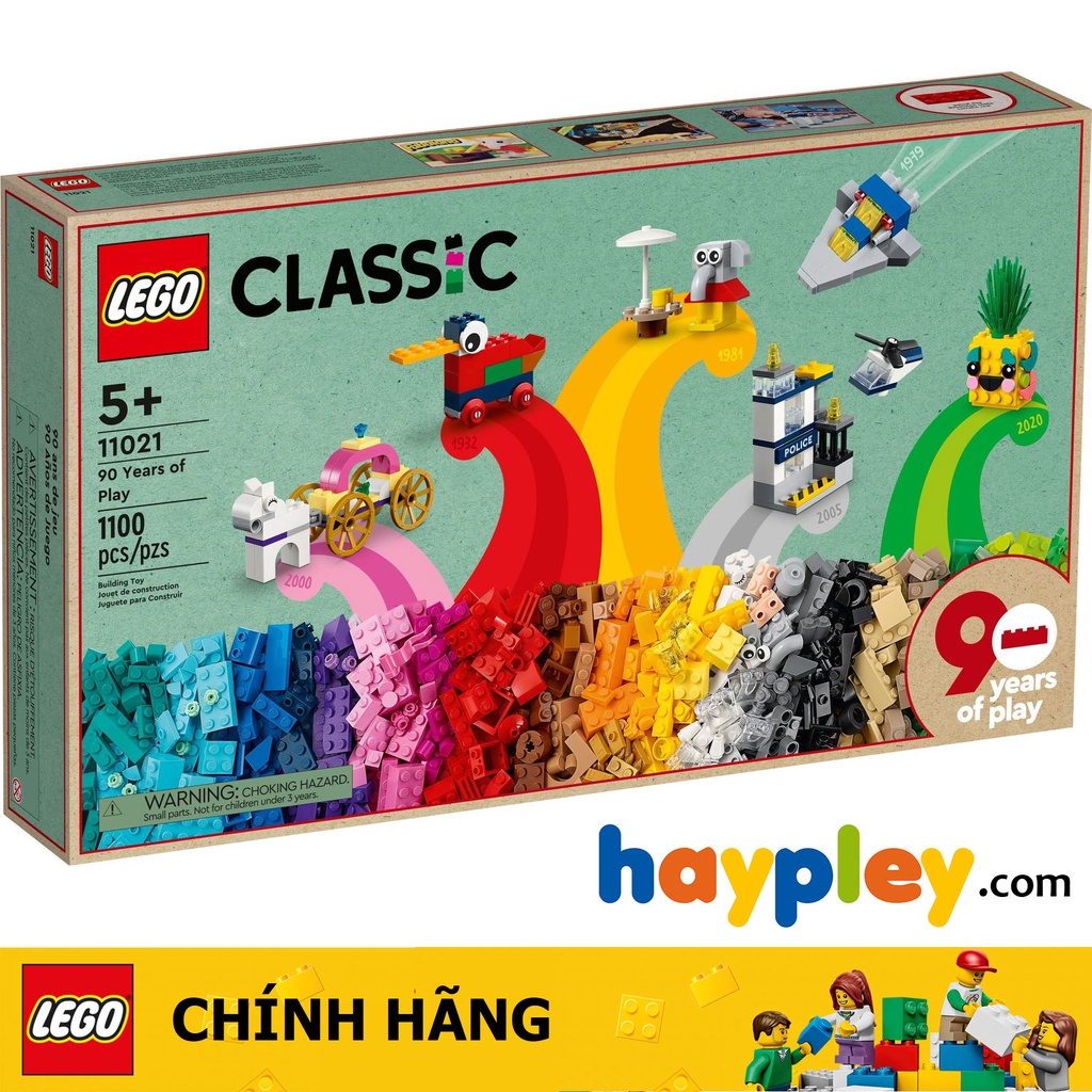 Lego Classic 11021 90 Years Of Play Memory Set - 1100 Details | Shopee ...