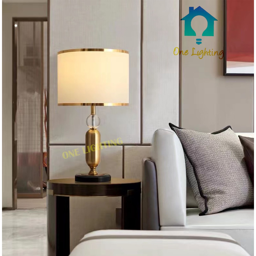 Decorative Bedside Table Lamp Modern Nordic Design Crystal Glass Desk ...