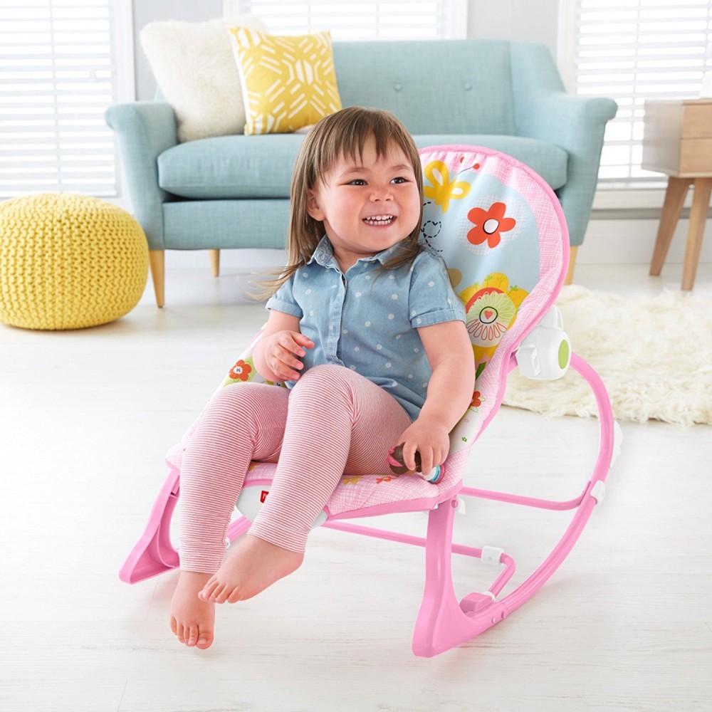 iBaby Rocker Bouncer Toddler With Safety Belt Fast Sleep Music Sleeping Rocking Chair PINK Kerusi Buaian Baby Shopee Malaysia