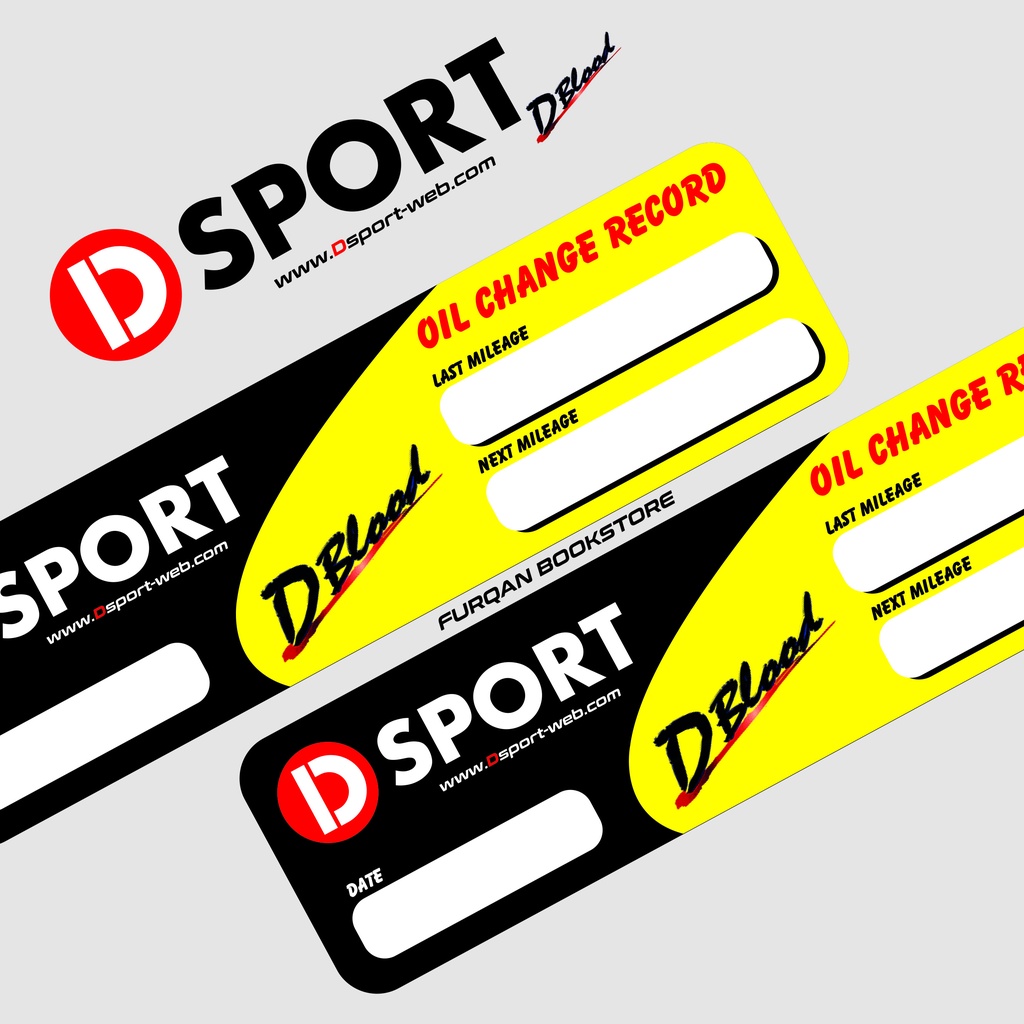 DSport Oil Change Record Mileage Sticker [V2] Daihatsu Mira Gino Avy ...