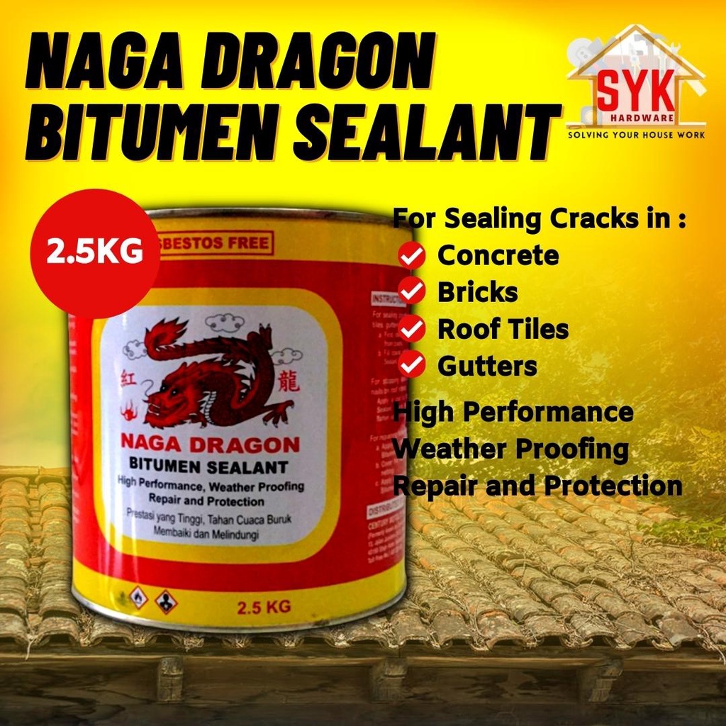 SYK Naga Dragon Bitumen Sealant 2.5kg Industrial Adhesive Sealing ...