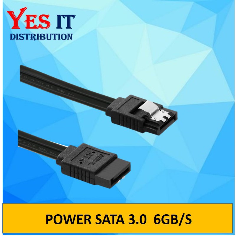 SATA CABLE 3.0 6Gbps Serial ATA Cable SATA 3 With Clip FOR SSD / HDD PC