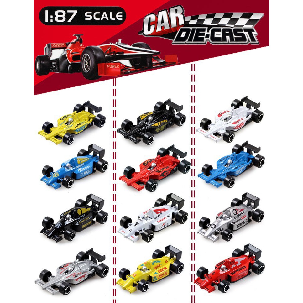 Hot Sale mini alloy car, F1 racing alloy, 187 scale sliding model toys