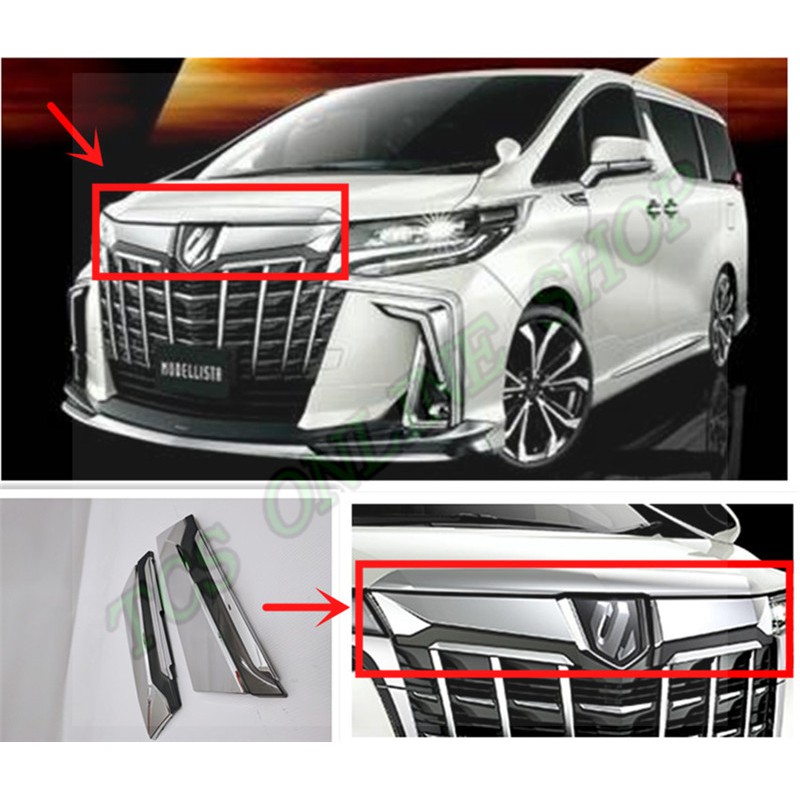 TOYOTA ALPHARD ANH 30 2018 UP FRONT GRILL ABS CHROME TRIM 2 PCS ...