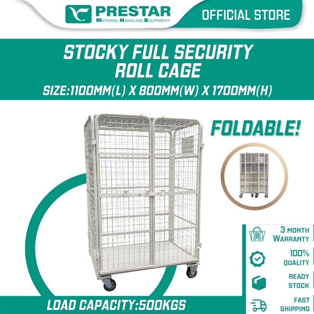 Prestar Mhe Stocky Grind Roll Container Full Security Sided Wire Panel Up To Kg D X