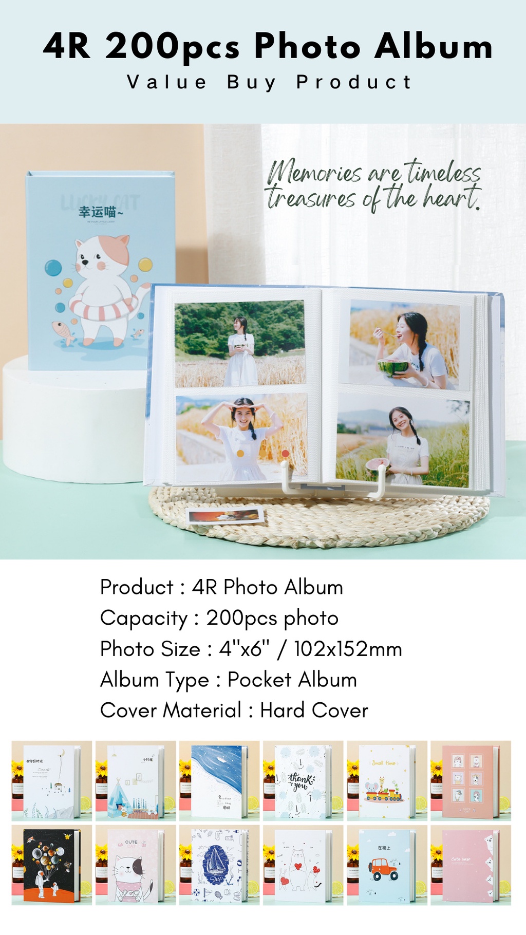 4R Photo Album 200,Album Gambar Pocket(Ready Stock) Insert Type Album ...