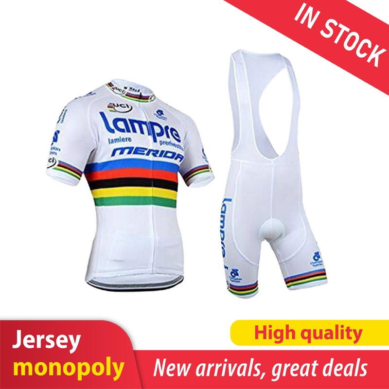 Ready Stock MERIDA LAMPRE Cycling Jerseys Short Sleeve Bike Clothes Bicycle Top Men MTB Jersey Breathable Summer White Shopee Malaysia