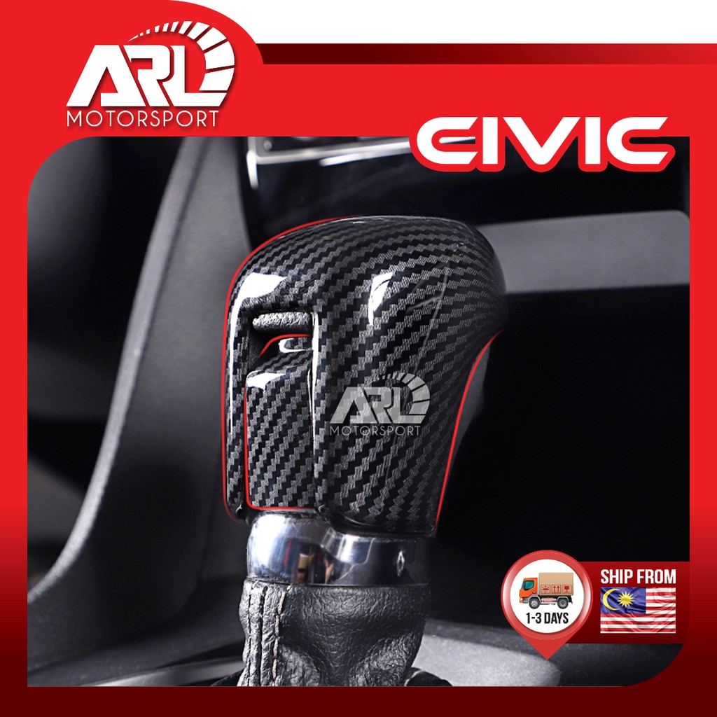 Honda Civic 10th FC FK TBA TEA Gear Knob Carbon Cover Gear Lever Shift