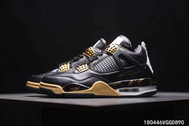 Nike Air Jordan 4 Royalty Aj4 Black Gold | Shopee Malaysia