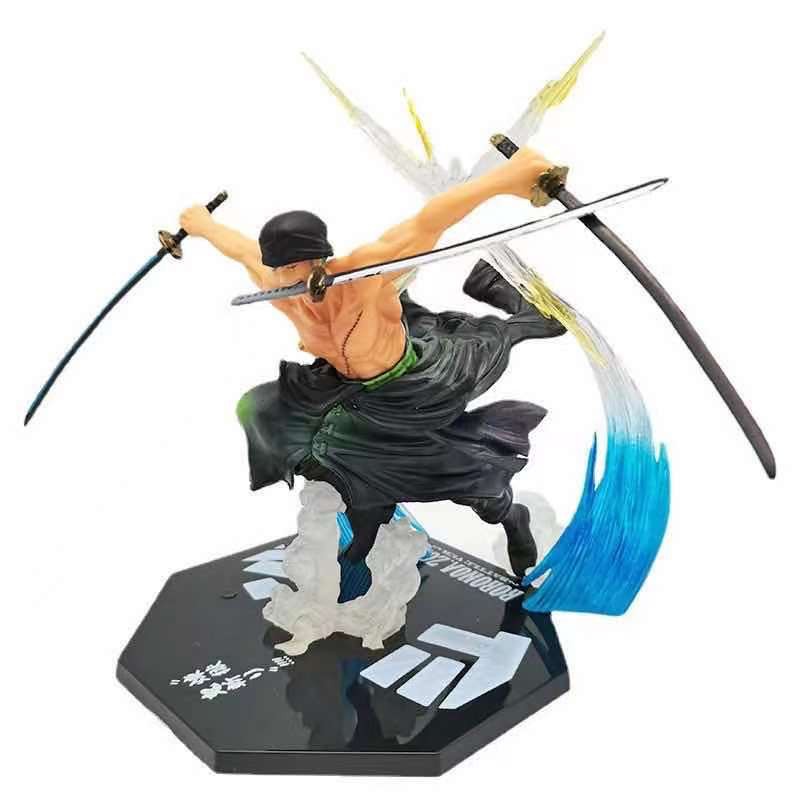 OEM 17cm 索隆 Roronoa Zoro Battle Version One PieceThe Swordman with Base ...