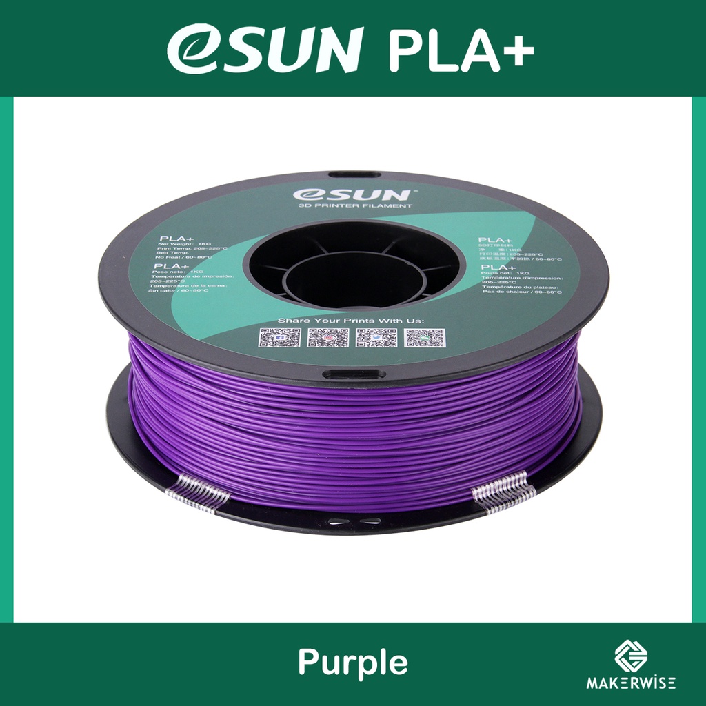 Genuine ESUN PLA+ Filaments 1.75mm 1KG Solid Colours Series For FDM 3D ...