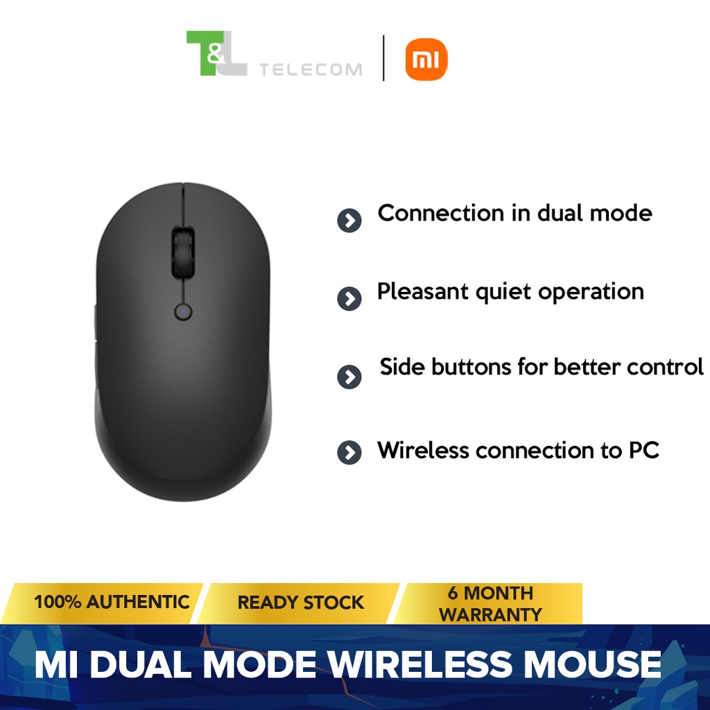 Xiaomi Mi Dual Mode Wireless Mouse (Silent Edition) | Silent Mouse ...