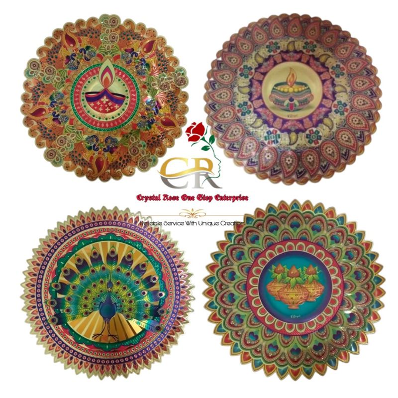 3D Rangoli Sticker Gold Foil & Glossy For Your Home Decor (Waterproof ...