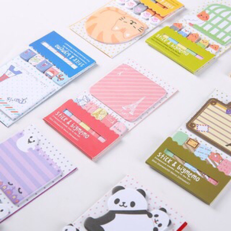 Note stick & big memo (various colors, many super cute pictures ...