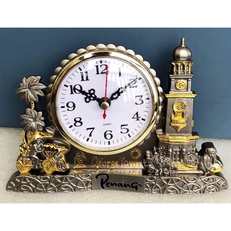💙Ready Stock💙 PENANG SOUVENIR TABLE CLOCK/ DESKTOP CLOCK / CENDERAHATI ...