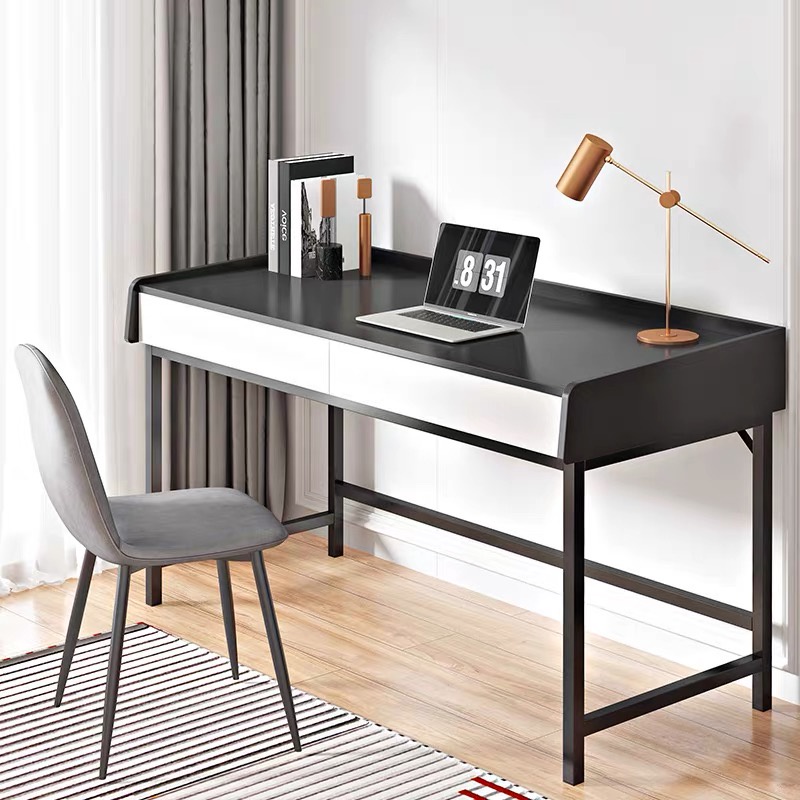 80cm / 100cm / 120cm Working Table with Drawer Dark Grey / Marble White ...