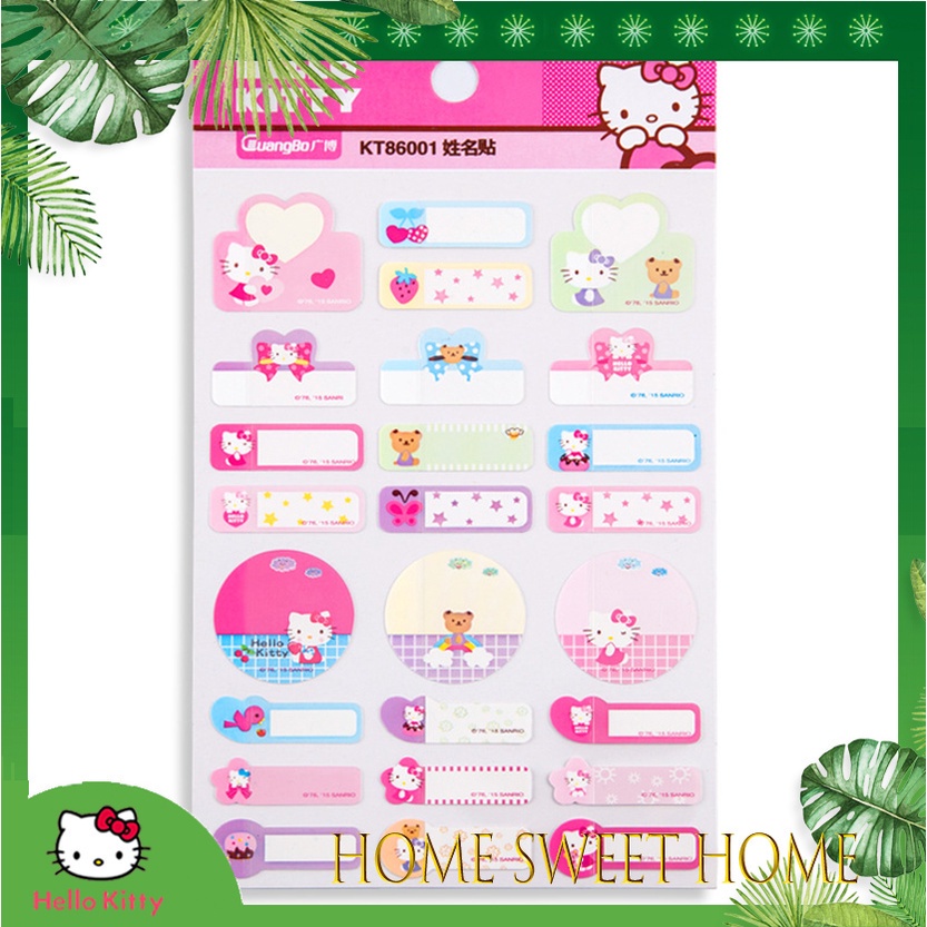 Hello Kitty Hello Kitty Name Sticker [Genuine Authorization] A Pack of