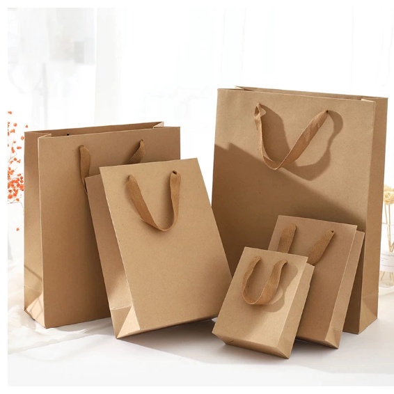 SHIOK Rectangular Shape Brown Kraft Paper Gift Bags | Beg Hadiah Kertas ...