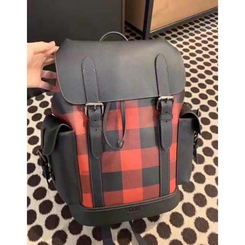 HUDSON BACKPACK WITH BUFFALO PLAID PRINT COACH C1240 Shopee