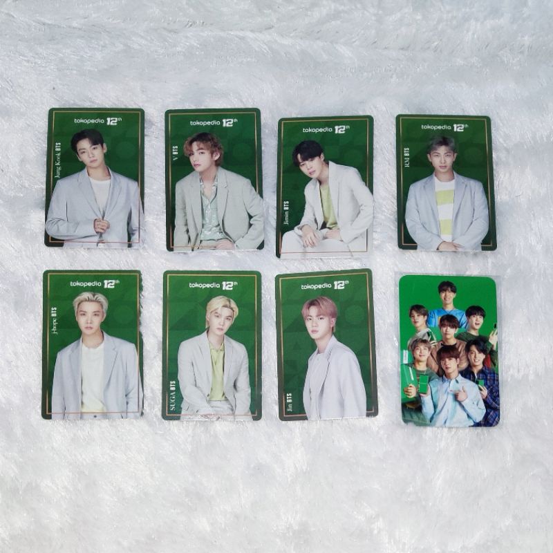 Photocard Ijo Hijau BTS All Member (RM, Jin, Suga, Jhope, Jimin, V