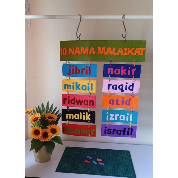 FLASHCARD 25 NAMA NABI/RASUL 10 NAMA MALAIKAT RUKUN IMAN RUKUN ISLAM ...