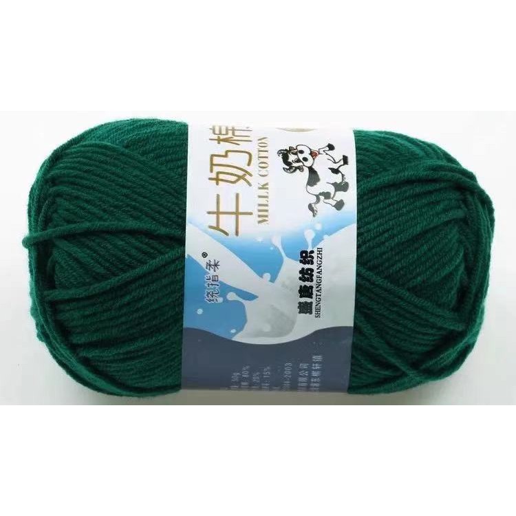 5ply Benang Kait Milk Cotton/ 5ply Milk Cotton Knitting Yarn(Green ...