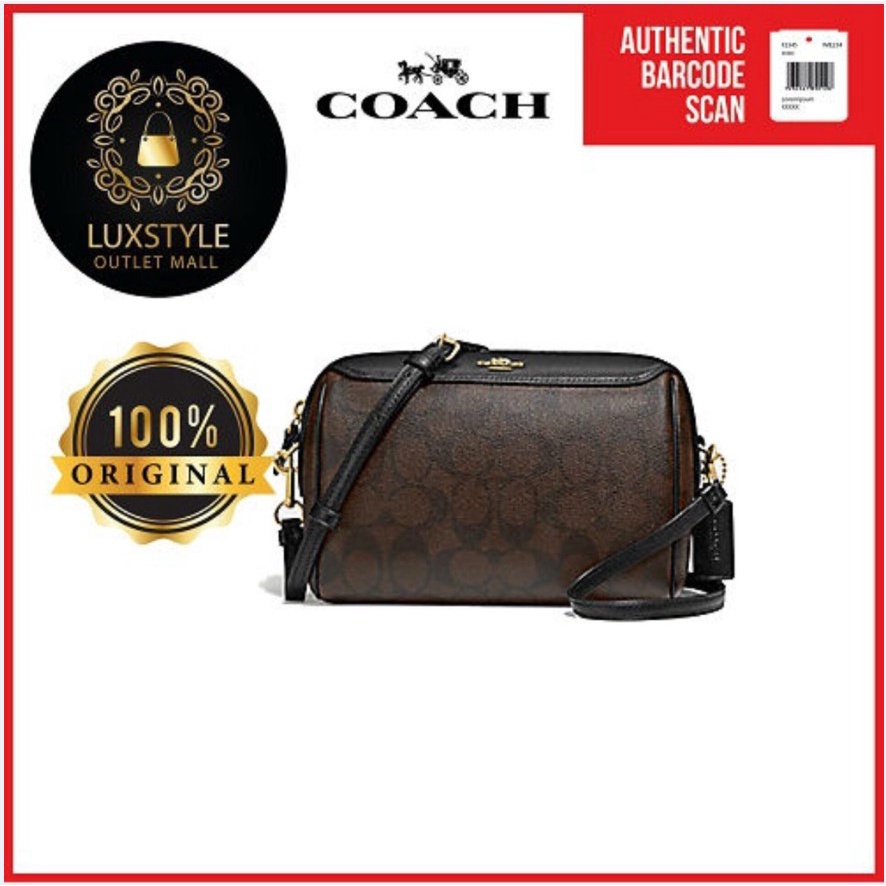 NWT Authentic Coach F77879 Crossbody In Signature Canvas