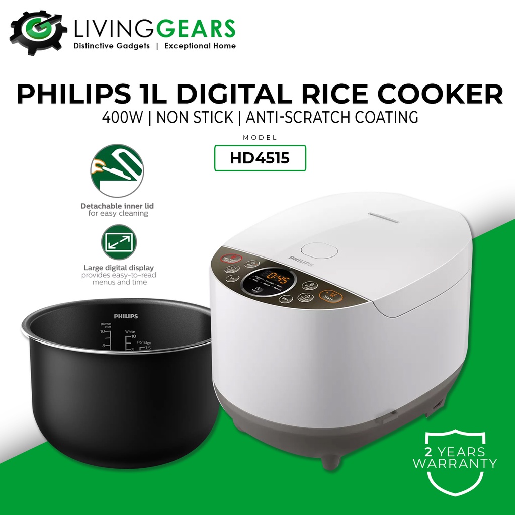Philips 1L Daily Collection Fuzzy Logic Rice Cooker HD4515 (HD4515/67
