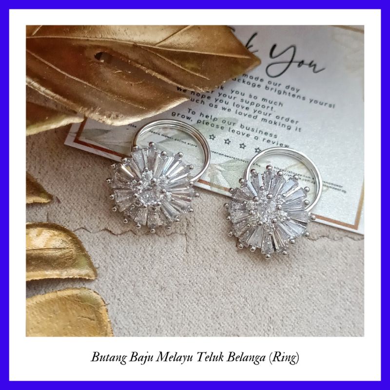 1pc Butang Baju Melayu Teluk Belanga Exclusive Melayu Johor Cubic Zirconia Shopee Malaysia 3737