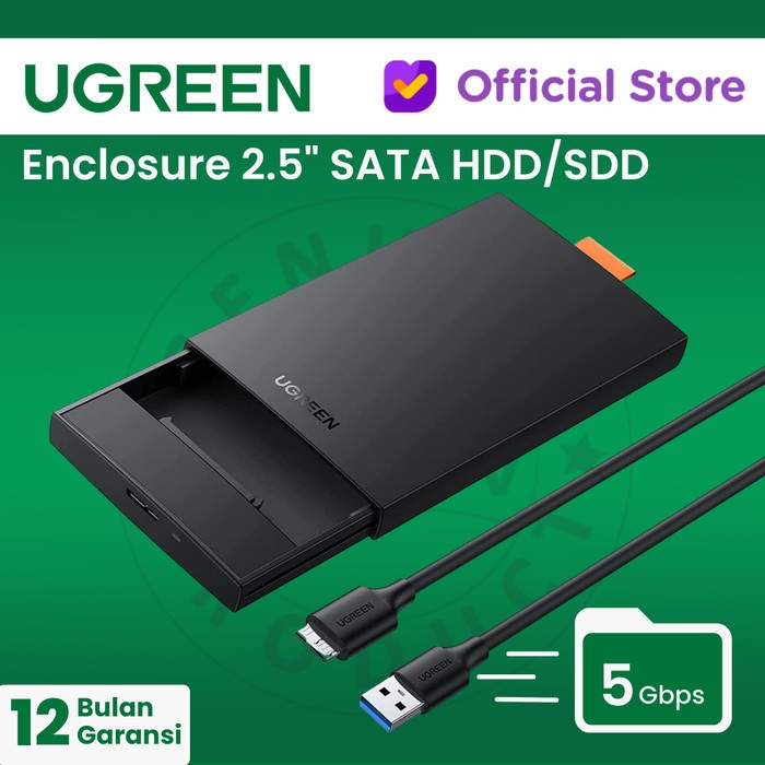 Ugreen Hard Disk Enclosure 2.5" USBA 3.0 SATA CM237 Shopee Malaysia