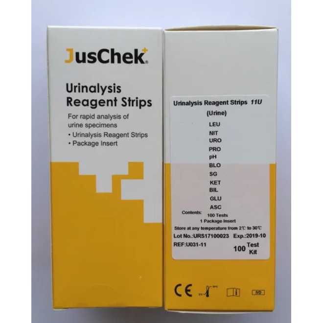 Juschek Urinalysis Reagent Strip 10 Parameters 100's EXP 2024 Shopee