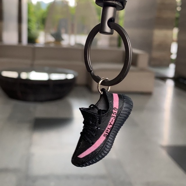 yeezy core black red on feet