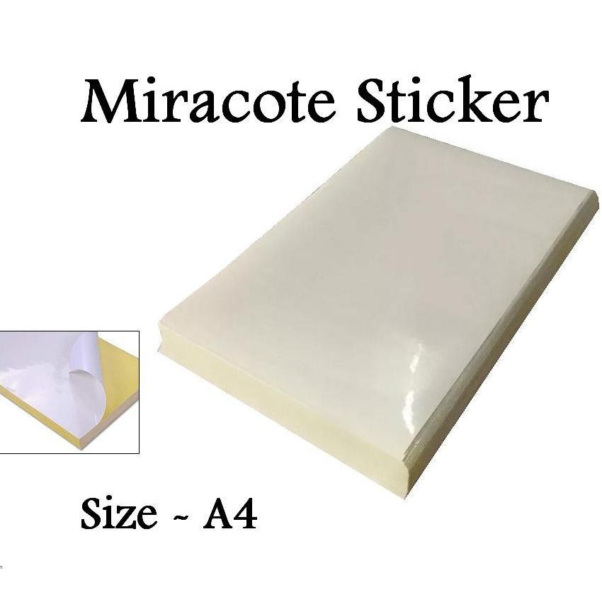 A4 White Glossy Miracote Paper Sticker 80gsm (100sht) | Shopee Malaysia