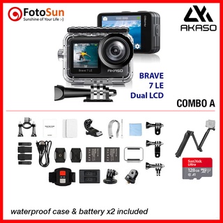 AKASO BRAVE 7LE v2 / BRAVE 7 LE v2 - Dual LCD 4K waterproof wifi