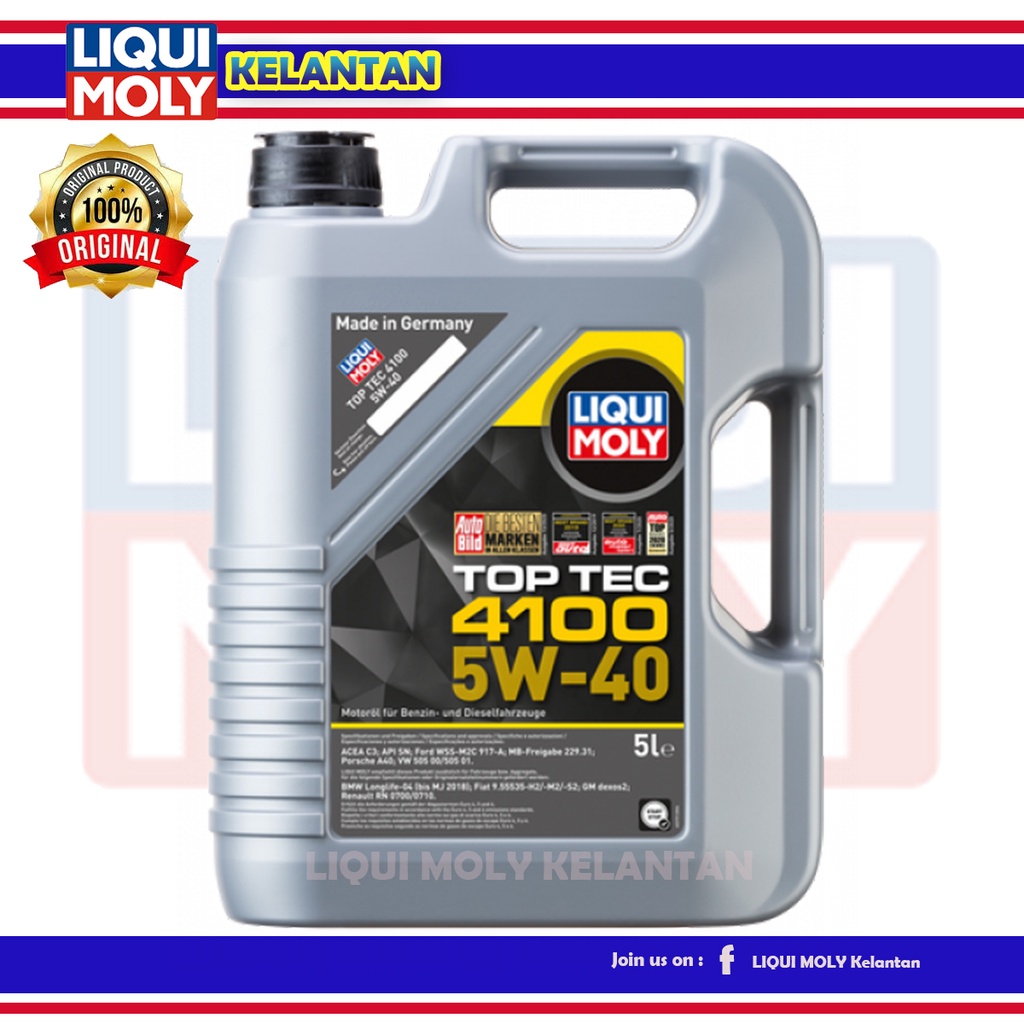 LIQUI MOLY 1L Top Tec 4100 Motor Oil 5W40 main image 1