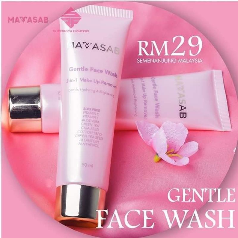 MAMASAB GENTLE FACE WASH&MAKEUP REMOVER 2IN1🔥 READY STOCK 💥 Shopee