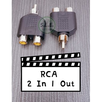 RCA 2X Female to RCA Male Connector | Shopee Malaysia