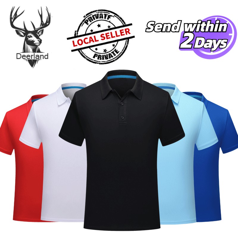 [READY STOCK][FAST SHIPPING] Solid color MICROFIBER POLO COLAR T-SHIRT ...
