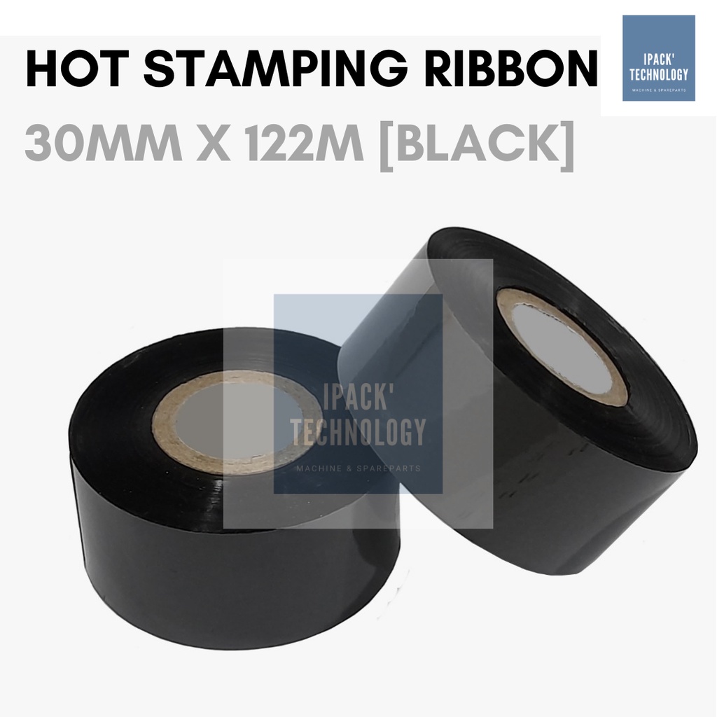 Hot Stamping Ribbon [Black] 30mm x 122m | 1 Roll | Shopee Malaysia