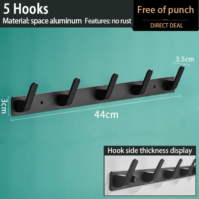 YUN JIE YA [ready stock] Aluminum Thickening Clothes Hook Color Choice ...