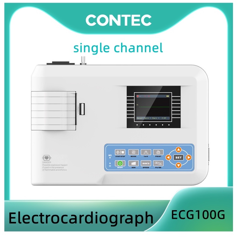 CONTEC ECG100G 1 Channel Electrocardiograph ECG Machine EKG Lead ...